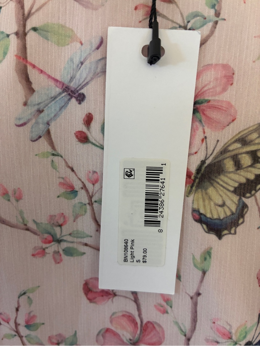 Steve Madden Kirsty Chasing Butterflies  Dress in Sweet Pink - Size Small - Picture 9 of 16